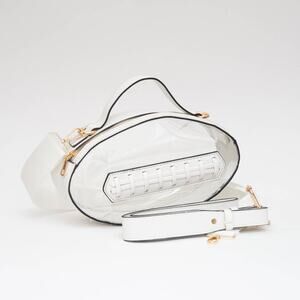 Game Day Football Style Clear Bag White